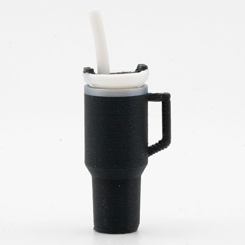 (image for) Tumbler with Removable Lid and Straw, Black