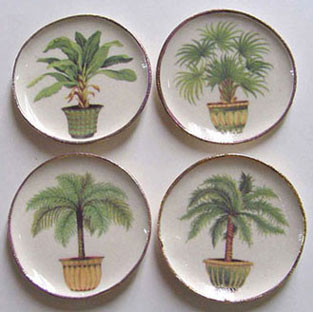 Palm Tree Platters 4pc