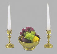 1/2in Scale Fruit Bowl w/ Candlesticks