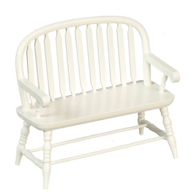 Colonial Windsor Bench - White