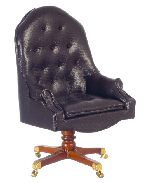 Resolute Leather Desk Chair - Walnut
