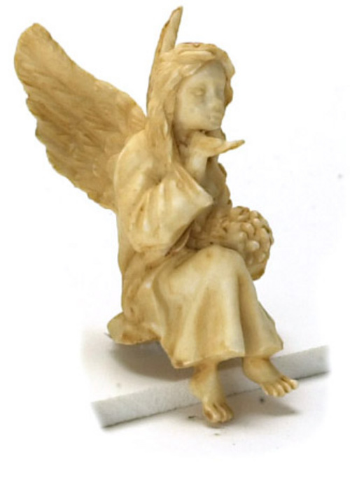 Sitting Angel Statue Tan