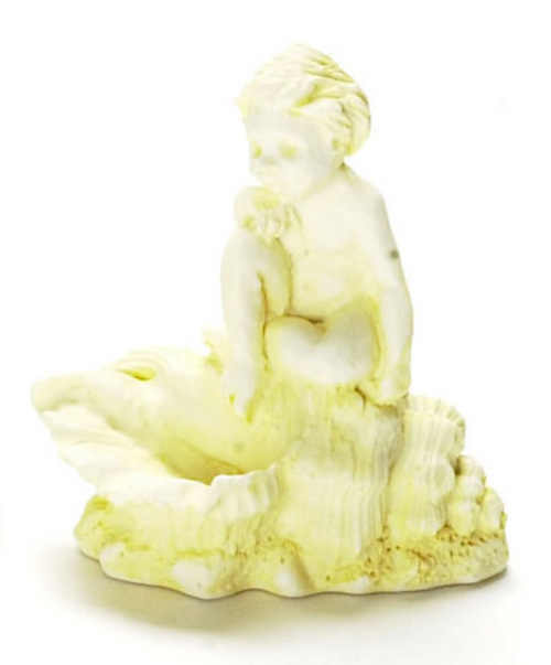 Ivory Sitting Cherub Statue
