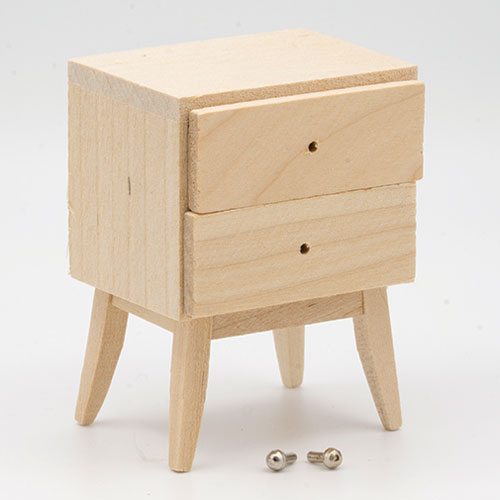 (image for) 2 Drawer Minimal Night Stand - Unfinished Wood