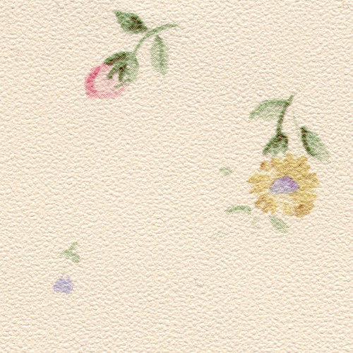 (image for) Pink & Yellow Flowers on Beige Wallpaper PP 3pc 105 x
