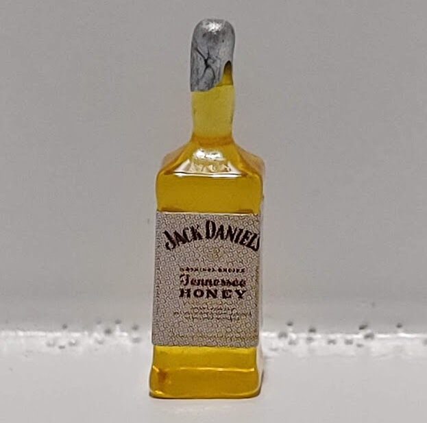 1/2in Scale Bottle of JD Honey Tennessee Whiskey