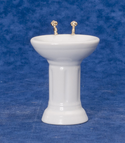 Dolls House Porcelain Pedestal for Sink Basin Miniature 1:12 Bathroom Furniture 