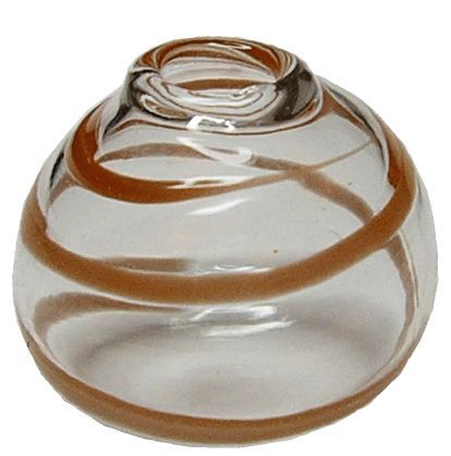 Brown Swirled Glass Southwest Vase