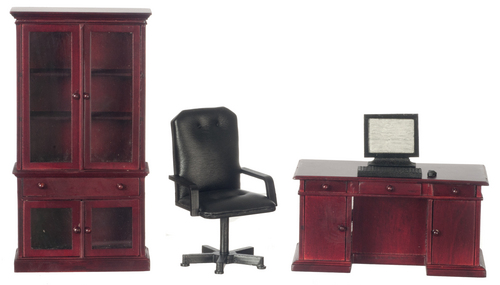 Mahogany Desk Set 4pc