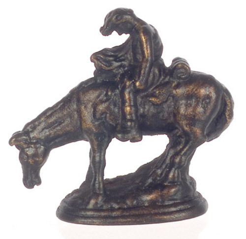 Brass Rodeo Horse Figurine