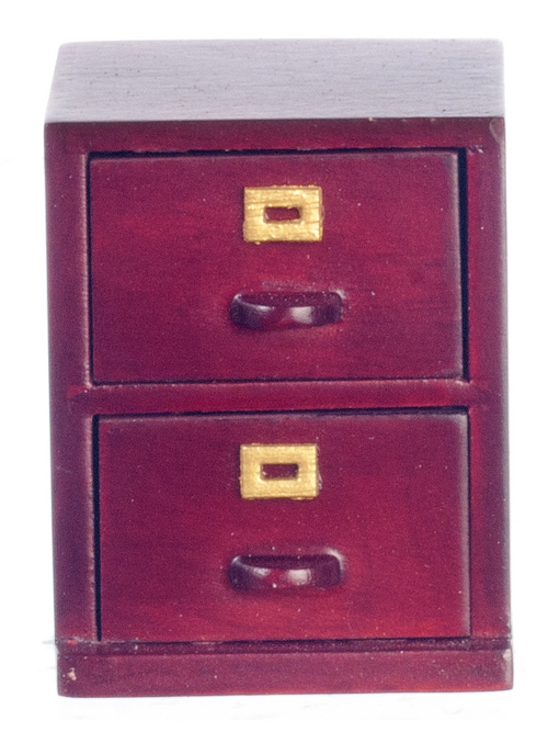 2 Drawer File Cabinet - Mahogany