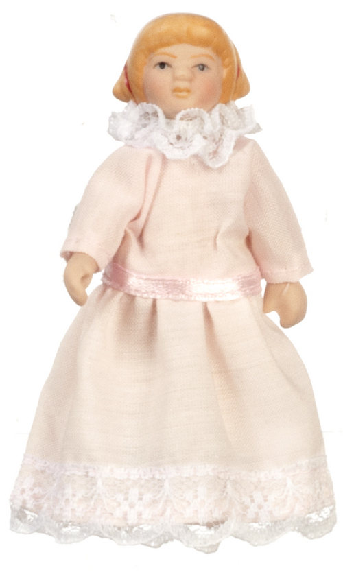Old Fashioned Porcelain Little Girl Doll
