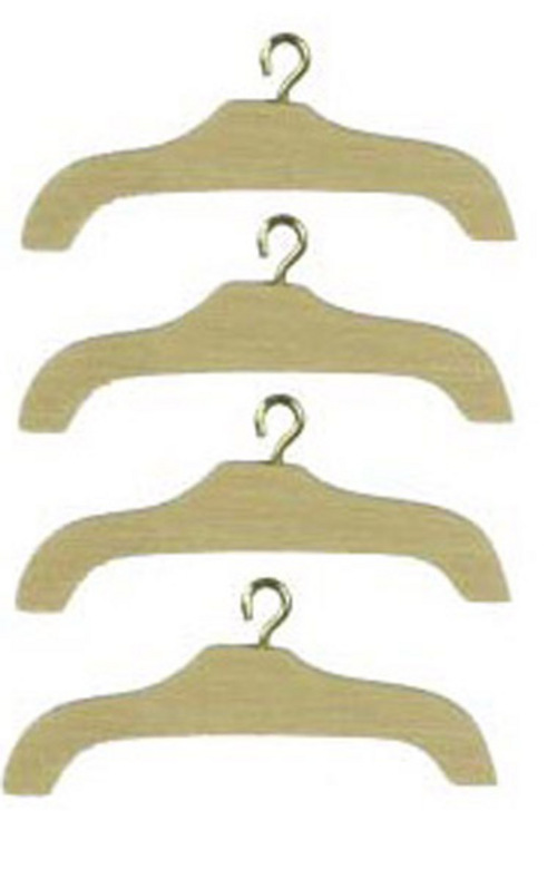 Clothes Hangers Unfinished 4pc