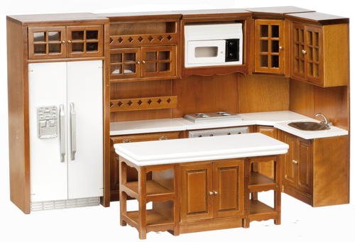 Modern Kitchen Set - Walnut - 8pc