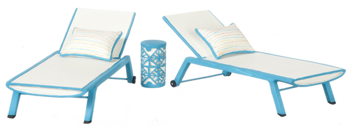 Chaise Lounge Chair Set 5pc - Blue