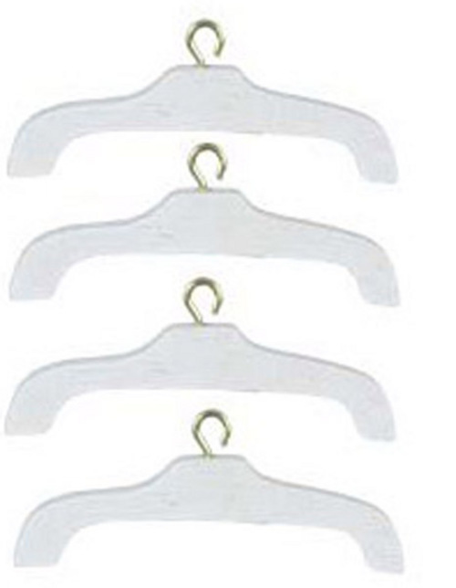 Clothes Hangers - White - 4pc