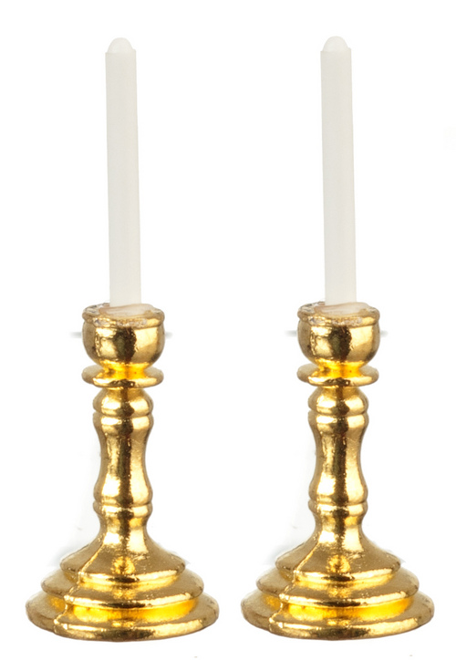 Brass Candlesticks Pair