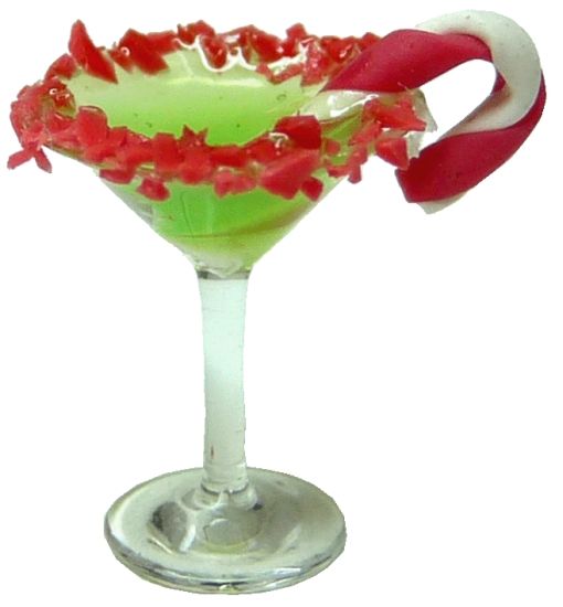 Candy Cane Martini Holiday Drink