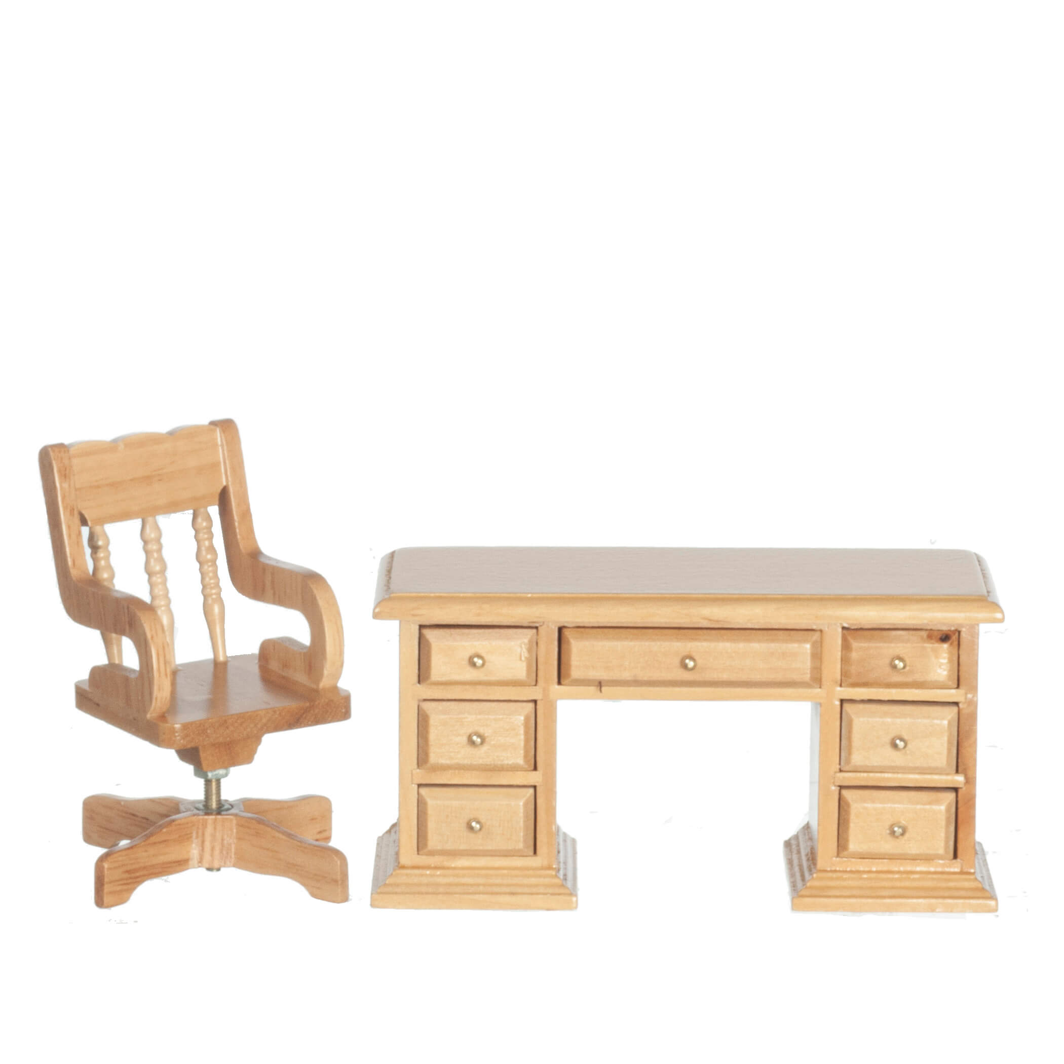 Oak Desk & Chair Set