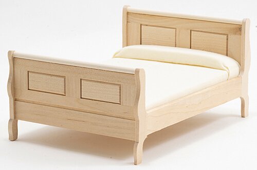 Sleigh Bed - Unfinished