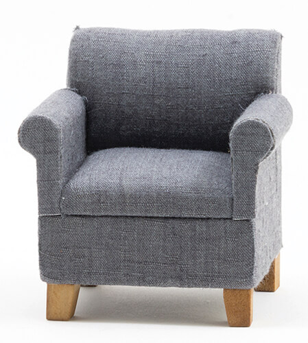 Fabric Upholstered Armchair - Dark Gray