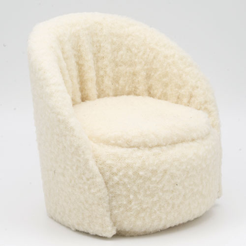 (image for) Posh White Sherpa Round Easy Chair