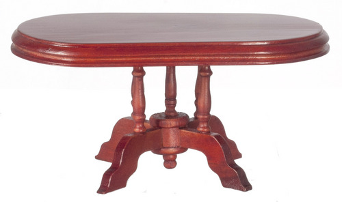 Mahogany Oval Dining Room Table
