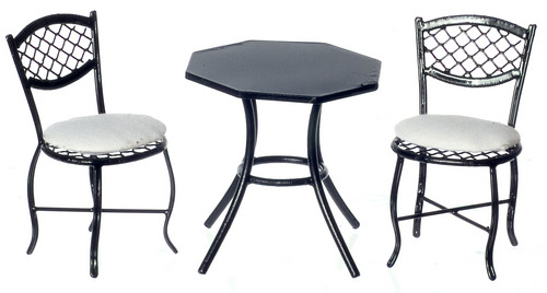 (image for) Black Table & Chair Set - 3pc
