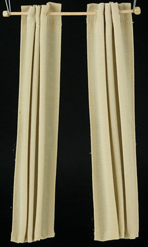 (image for) Tan Modern Tab Curtain Set