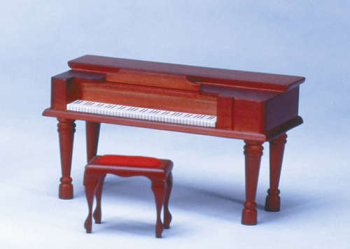 Spinet Piano - Mahogany