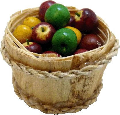 Assorted Apples in a Bushel Basket