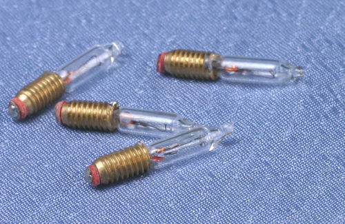 12v Flame Tip Screw Base Bulbs 4pc