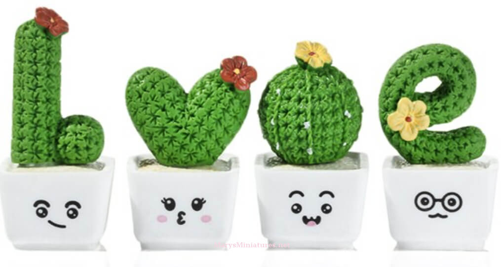 LOVE Cactus Set 4pc