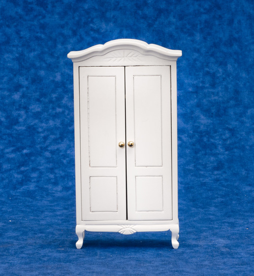 Country White Armoire w/ Working Doors