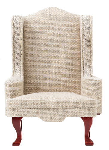 (image for) Chair - Beige & Mahogany