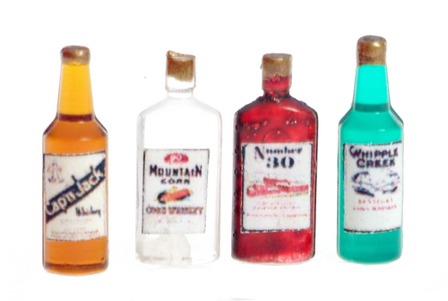 4 Vintage Liquor Bottles