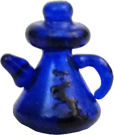 (image for) 1/2 in Scale Blue Glass Teapot