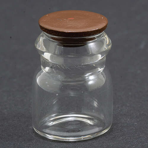 Glass Jar w/ Dark Brown Lid