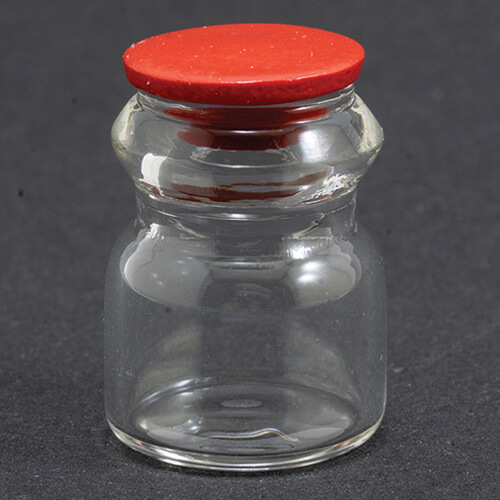 Glass Jar w/ Red Lid
