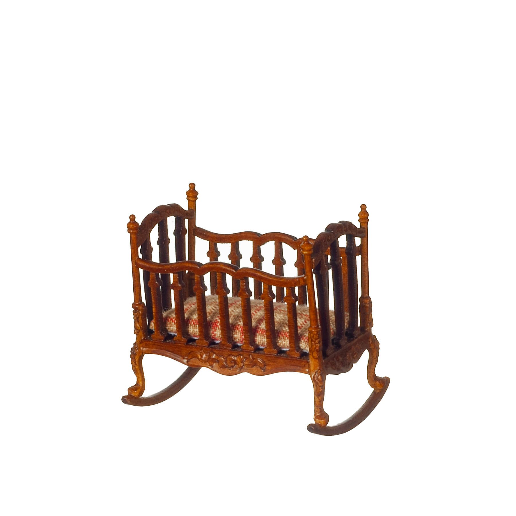 1/2in Scale Baby Cradle - Walnut