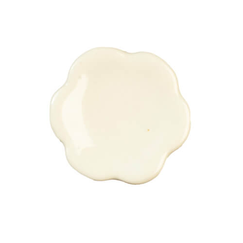 (image for) Small Scalloped White Ceramic Plate