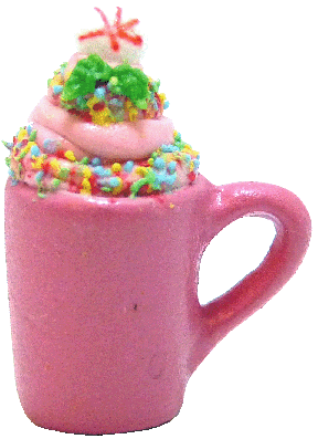 Christmas Pink Mug w/ Whipped Topping