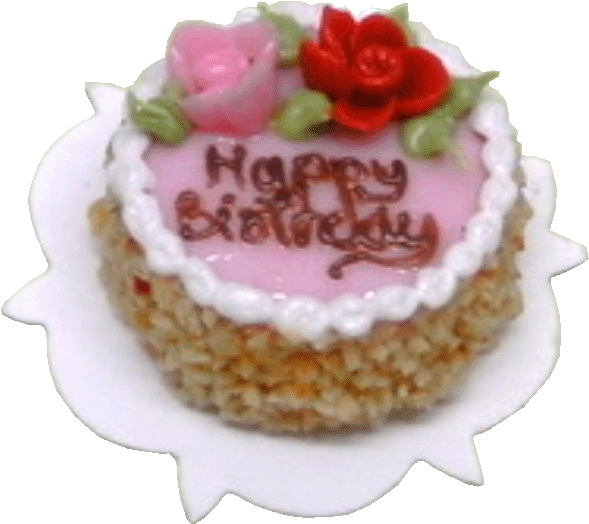 1/2in Scale Happy Birthday Cake