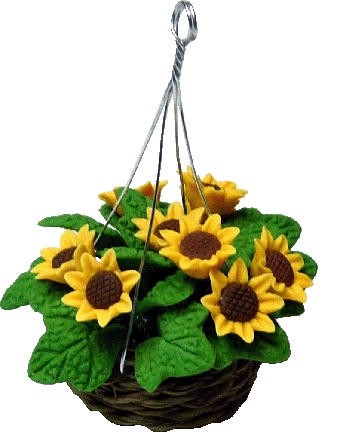 (image for) Sunflowers in Hanging Basket