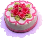 (image for) Rose Trimmed White Cake