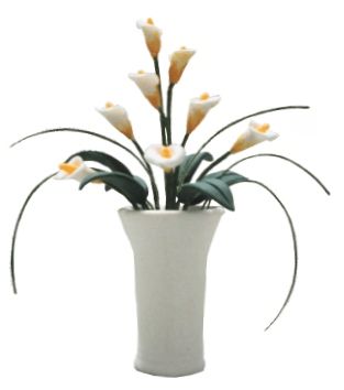 Calla Lilies in White Vase