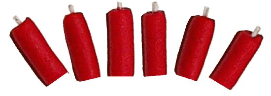 Pillar Candle Set of 6 | Mary's Dollhouse Miniatures