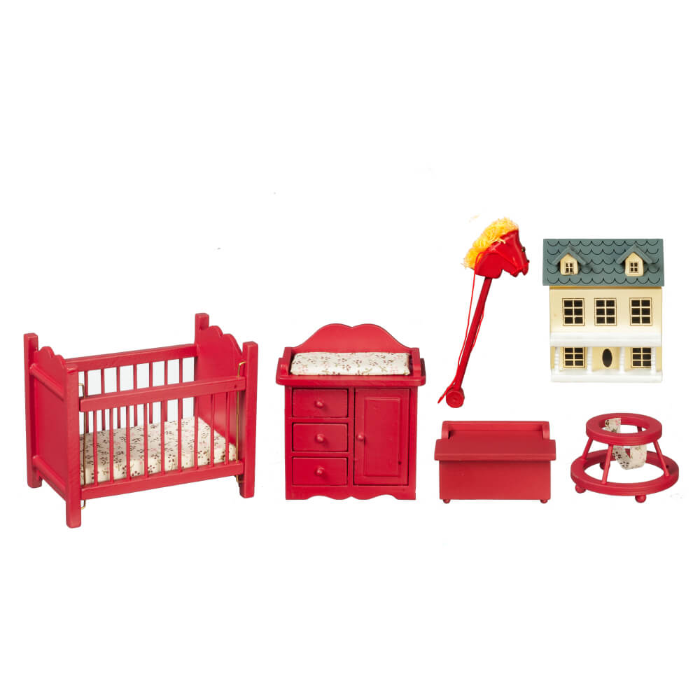Nursery Furniture Set - 6pc - Red