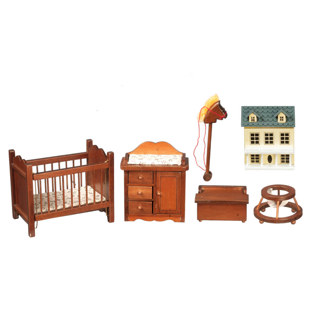 Nursery Furniture Set - 6pc - Walnut