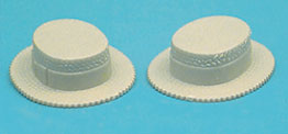 Plastic Straw Hats 2pcs